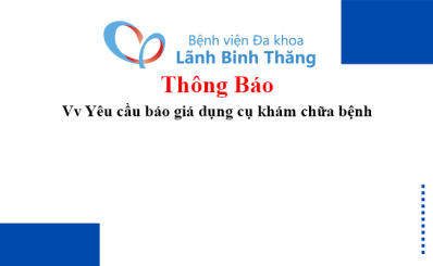 Thông báo Vv Yêu cầu báo giá dụng cụ khám chữa bệnh